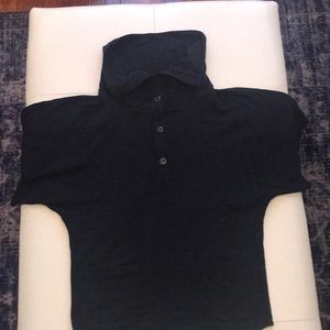 Black Sweater with button up oversized neck